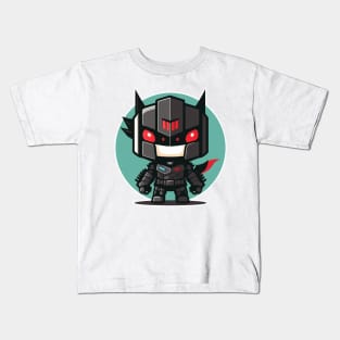 Colourful Japanese ninja warrior mech robot modern kawaii style illustration Kids T-Shirt